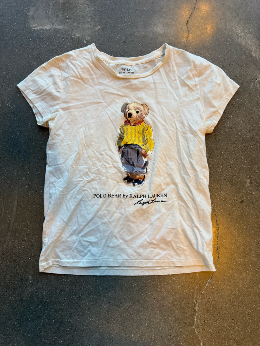Polo Bear by Ralph Lauren White Graphic Tee